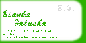 bianka haluska business card